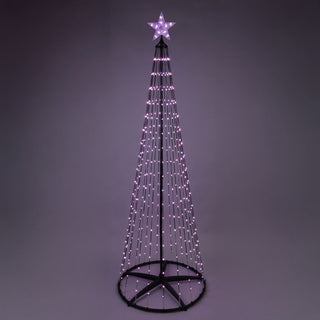 Multicolour LED Christmas Tree | Colour Changing Tree 370 RGB Lights UK Plug