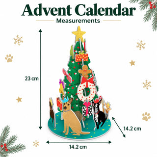 Perfect Pooch Tree Pop & Slot Christmas Advent Calendar Petite, 23cm Dog Scene