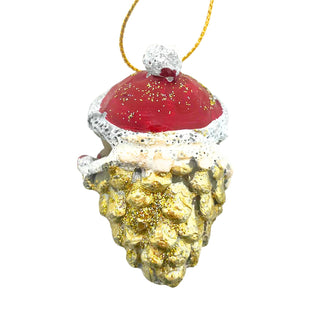 Mice In Gold Cone Resin Hanging Christmas Tree Decoration Gisela Graham 6cm