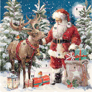 Getting Ready for Christmas Advent Calendar, 23cm Father Christmas Design