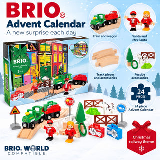 Brio Advent Calendar Train Set Accessories Countdown to Christmas 2026, 24 Piece