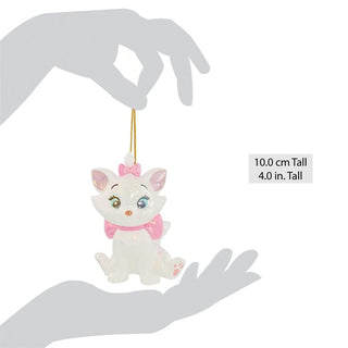 Disney Marie Christmas Tree Hanging Ornament, 9cm White Cat with Pink Bows
