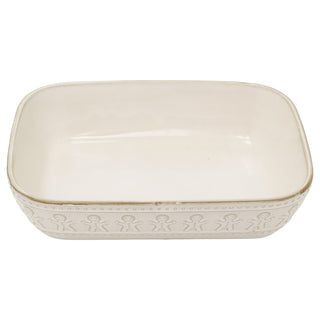 White Ceramic Gingerbread Man Baking and Serving Dish, 29cm Christmas Ovenware