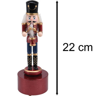 Musical Wooden Christmas Nutcracker Soldier | Nutcracker with Music Box - 24cm