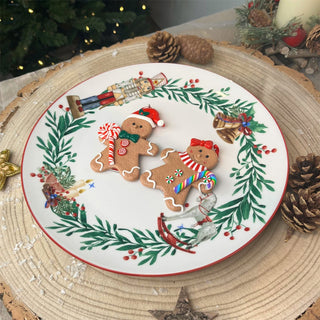 Christmas Nutcracker Plate | Traditional Festive Round Ceramic Plate - 27cm