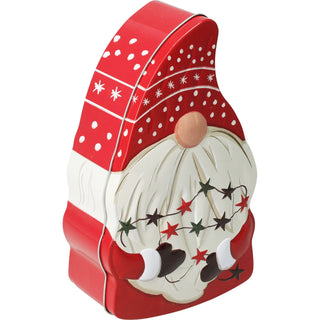 Christmas Gonk Storage Tin | Kitchen Food Tin Festive Santa Gnome Tin