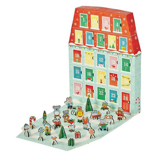 Childrens Christmas Advent Calendar House | Kids 3D Pop-Up Playset with Figures