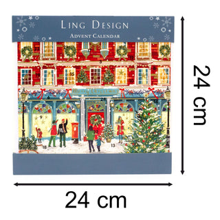 Merry Christmas Advent Calendar | Traditional Picture Advent Calendar - 23cm