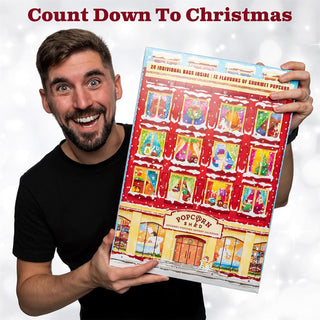 Gourmet Popcorn Christmas Advent Calendar, 24 Bags 12 Flavours Vegetarian