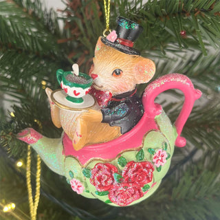 Dormouse Christmas Bauble | Alice in Wonderland Christmas Tree Ornament - 8cm