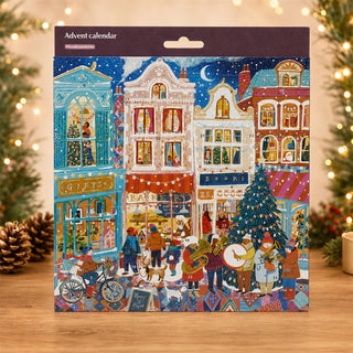 A Happy Holiday Traditional Picture Christmas Advent Calendar, 21.3cm Town Scene
