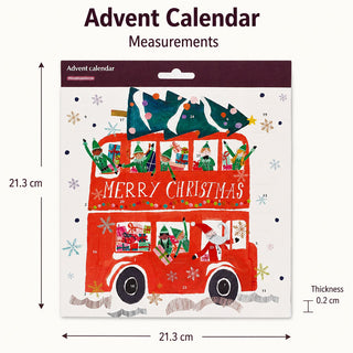 Festive Ride Traditional Picture Christmas Advent Calendar, 24 Door