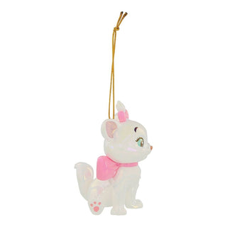 Disney Marie Christmas Tree Hanging Ornament, 9cm White Cat with Pink Bows