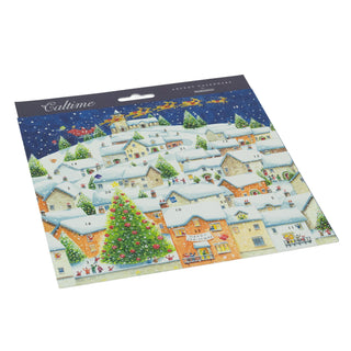 Snowy Village Christmas Advent Calendar | Christmas Tree Advent Calendar