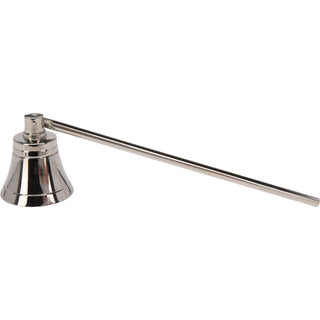 Silver Metal Bell Candle Snuffer | Long Handle Candle Wick Extinguisher - 20cm