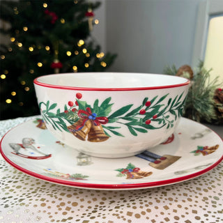 Christmas Nutcracker Bowl | Traditional Festive Round Ceramic Bowl - 500ml