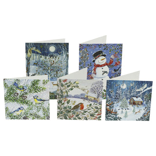 RSPB Charity Christmas Cards Box of 20 Christmas Cards with 5 Designs, Wildlife