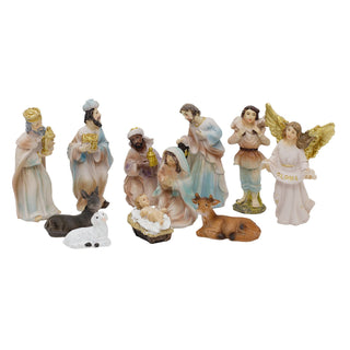 11-Piece Christmas Nativity Figurines | Traditional Holy Family Figures Set 8cm