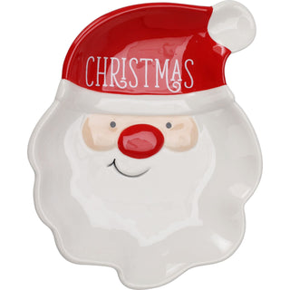 Santa Christmas Plate | Novelty Character Snack Plate Xmas Serving Dish - 19cm