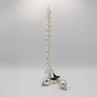 Gold Star Advent Dinner Candle | Numbered Christmas Calendar Candle - 29cm