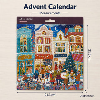 A Happy Holiday Traditional Picture Christmas Advent Calendar, 21.3cm Town Scene