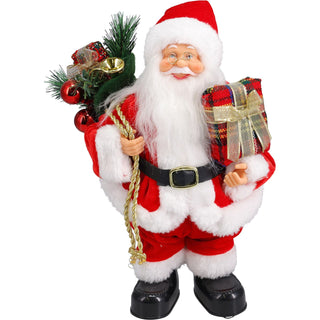 Musical Dancing Santa Claus Christmas Figurine, 28cm Red Santa Ornament