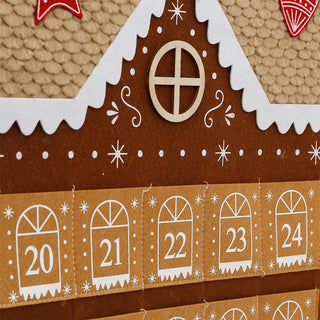 Gingerbread Fabric Fill Your Own Christmas Advent Calendar, Hanging 68cm