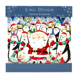 Happy Christmas  Advent Calendar | Santa Penguin Advent Calendar - 23cm