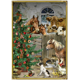 Traditional Christmas Advent Calendar | The Animals Advent Calendar | Christmas Tree Picture Advent Calendar A4