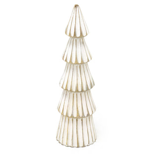 Shabby Chic White Wooden Christmas Tree | Rustic Christmas Tree Ornament - 26cm