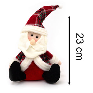 Santa Claus Christmas Doorstop | Novelty Father Christmas Fabric Door Stop 23cm