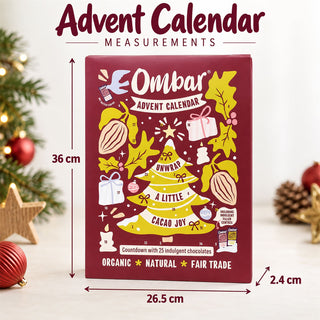 Ombar Vegan Chocolate Christmas Advent Calendar, Organic Filled Chocolates