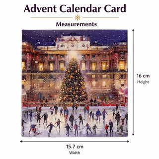 Somerset House at Christmas Advent Greetings Card, Ice Skating Advent Card