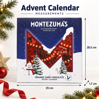 Montezuma Dark Chocolate Christmas Advent Calendar, Organic Vegan 25 Shapes