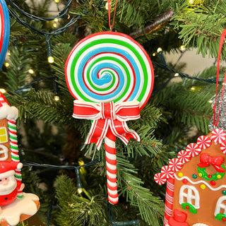 Lollipop Christmas Bauble | Candy Cane Lolly Christmas Tree Ornament - 16cm