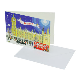 Palace of Westminster - Christmas Advent Calendar Greetings Card & Envelope