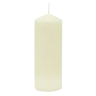 Unscented Ivory Pillar Candle | Tall Cream Church Pillar Candle - 20x7cm