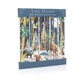 Magical Forest Christmas Advent Calendar Greetings Card | Door Advent Calendar