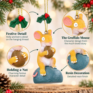 The Gruffalo Mouse With Nut Christmas Tree Decoration Gisela Graham 6.5cm