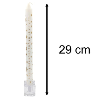 Gold Star Advent Dinner Candle | Numbered Christmas Calendar Candle - 29cm