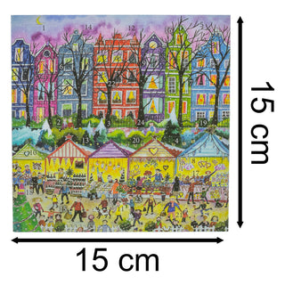 Christmas Market Advent Calendar Greetings Card | Christmas Advent Calendar