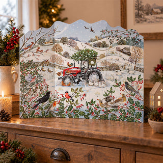 Christmas Tractor Large 3D Advent Calendar, 45.5cm 24 Door Countdown