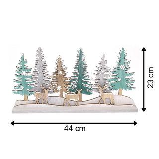 Christmas Reindeer Stag Wooden Winter Woodland Decoration ~ Alpine Forest Xmas Ornament