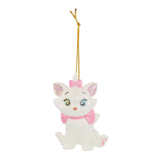Disney Marie Christmas Tree Hanging Ornament, 9cm White Cat with Pink Bows