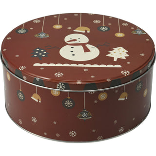 Set of 3 Christmas Storage Tins | 3-piece Festive Round Kitchen Nesting Tins