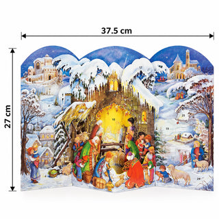 Jesus is Born Pop-Up Nativity Advent Calendar, Freestanding 3D Scene