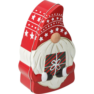 Christmas Gonk Storage Tin | Kitchen Food Tin Festive Santa Gnome Tin