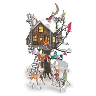 3D Christmas Advent Calendar Christmas Treehouse Pop & Slot Advent Calendar | Pop Up Advent Calendar Freestanding Advent Calendar | Advent Calendar House