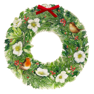 Winter Robin & Holly Wreath Advent Calendar | Large Christmas Advent Calendar