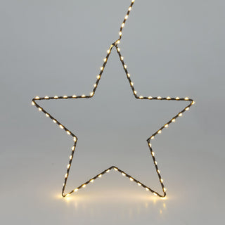 Small Silhouette LED Christmas Star | 52 LED Star Light Window Decoration - 20cm